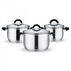 Набор кастрюль LARA Ника LR02-129 6 пр. (серебристый)