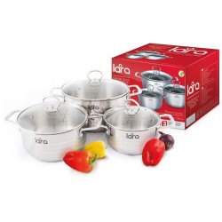 Набор кастрюль LARA Standart LR02-81 6 пр. (серебристый)