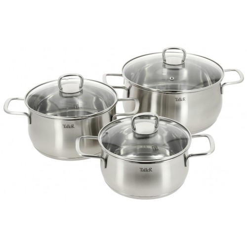 Набор кастрюль Taller Бригг TR-17120 6 пр. (серебристый) 