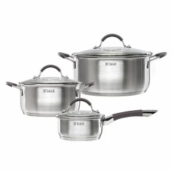 Набор кастрюль Taller Тенденси TR-17270 (серебристый)