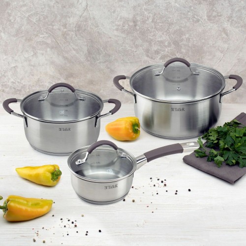Набор кастрюль Taller Тенденси TR-17270 (серебристый) 1