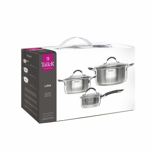Набор кастрюль Taller Тенденси TR-17270 (серебристый) 4