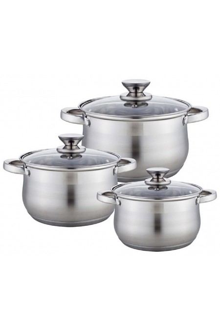 Набор кастрюль Webber BE-614/6 6 пр. (серебристый) 