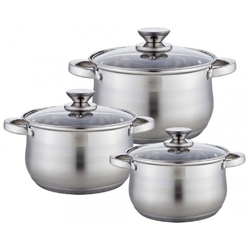 Набор кастрюль Webber BE-614/6 6 пр. (серебристый) 