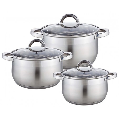 Набор кастрюль Webber BE-616/6 6 пр. (серебристый) 