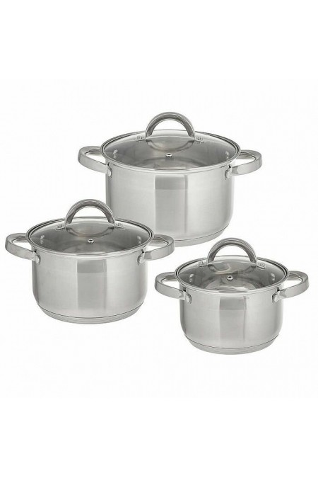 Набор кастрюль Webber BE-627/6 6 пр. (серебристый) 