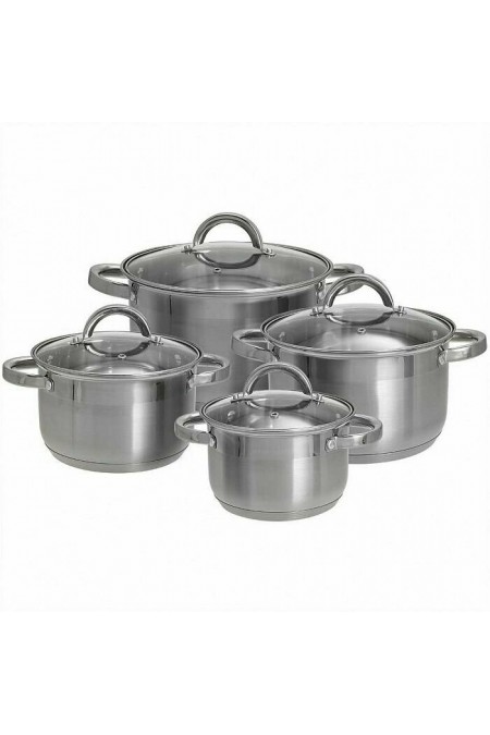 Набор кастрюль Webber BE-630/8 8 пр. (серебристый) 