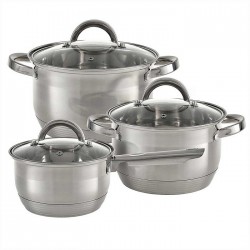 Набор кастрюль Webber BE-633/6 6 пр. (серебристый)