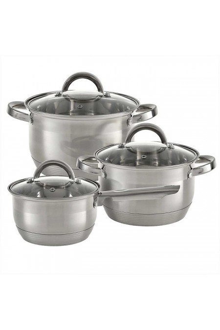 Набор кастрюль Webber BE-633/6 6 пр. (серебристый) 