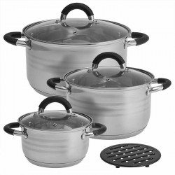 Набор кастрюль Webber BE-637/6 6 пр. (серебристый)