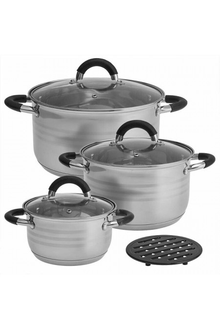 Набор кастрюль Webber BE-637/6 6 пр. (серебристый) 