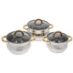 Набор кастрюль Zeidan Z-50605 6 пр. (серебристый)