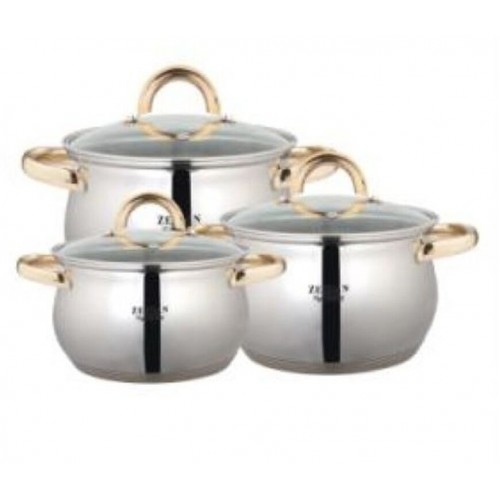 Набор кастрюль Zeidan Z-50605 6 пр. (серебристый) 7