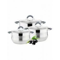 Набор кастрюль Zeidan Z-50608 6 пр. (серебристый)