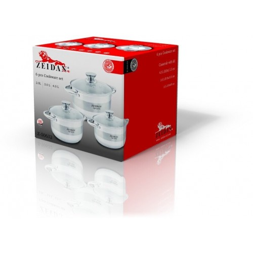Набор кастрюль Zeidan Z-50632 6 пр. (серебристый) 3