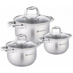 Набор кастрюль Zeidan Z-50650 6 пр. (серебристый)