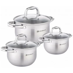 Набор кастрюль Zeidan Z-50650 6 пр. (серебристый)