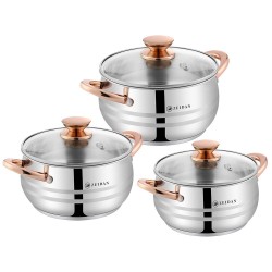 Набор кастрюль Zeidan Z-50657 6 пр. (серебристый)