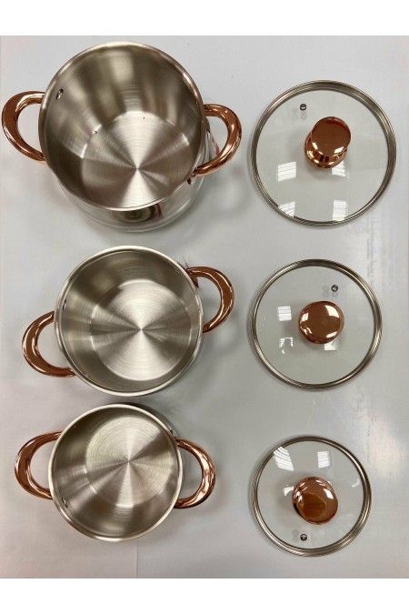 Набор кастрюль Zeidan Z-50657 6 пр. (серебристый) 1