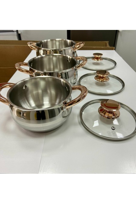 Набор кастрюль Zeidan Z-50657 6 пр. (серебристый) 3