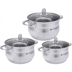 Набор кастрюль Zeidan Z-50659 6 пр. (серебристый)