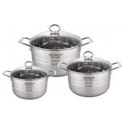 Набор кастрюль Zeidan Z-50662 6 пр. (серебристый)