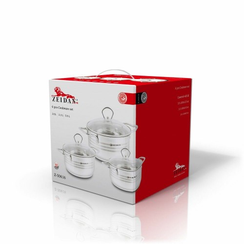 Набор кастрюль Zeidan Z-50662 6 пр. (серебристый) 6