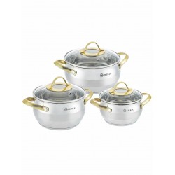 Набор кастрюль Zeidan Z-50667 6 пр. (серебристый)
