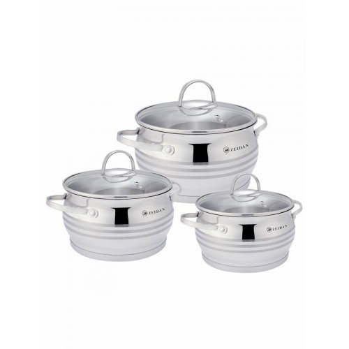 Набор кастрюль Zeidan Z-50669 6 пр. (серебристый) 