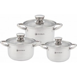 Набор кастрюль Zeidan Z-50672 6 пр. (серебристый)