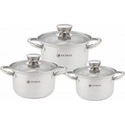 Набор кастрюль Zeidan Z-50672 6 пр. (серебристый)