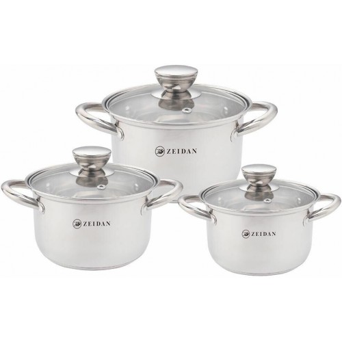 Набор кастрюль Zeidan Z-50672 6 пр. (серебристый) 