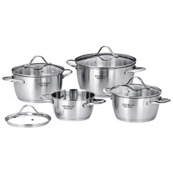 Набор кастрюль Zeidan Z-50808 8 пр. (серебристый)