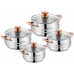Набор кастрюль Zeidan Z-50817 8 пр. (серебристый)