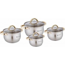 Набор кастрюль Zeidan Z-50821 8 пр. (серебристый)