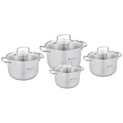 Набор кастрюль Zeidan Z-50822 8 пр. (серебристый)