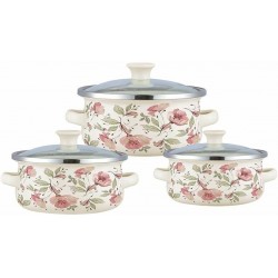 Набор кастрюль Zeidan Z-80623 6 пр. (flowers)