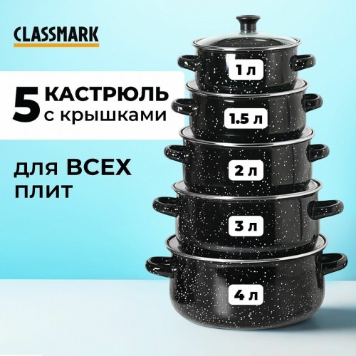 Набор кастрюль Zeidan Z-80623 6 пр. (flowers) 6