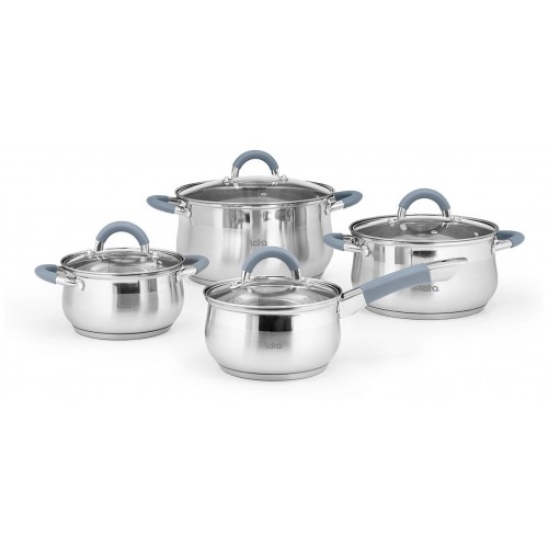 Набор посуды LARA LR02-93 8 пр. (серебристый) 