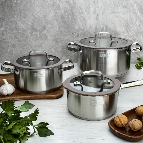 Набор посуды Taller Experience TR-17350 6 пр. (бежевый/серый) 9