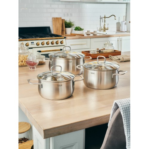 Набор посуды Taller Лира TR-11025 6 пр. (серебристый) 6