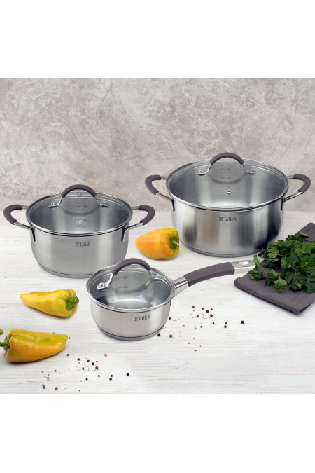 Набор посуды Taller Лира TR-11025 6 пр. (серебристый) 9