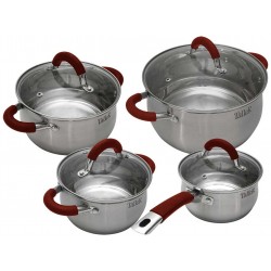 Набор посуды Taller Милфорд TR-17150 8 пр. (стальной/красный)