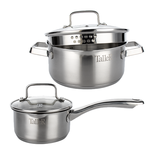 Набор посуды Taller Практик TR-17300 4 пр. (серебристый) 1