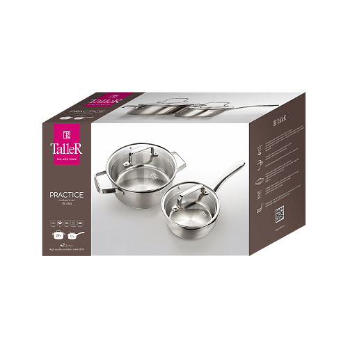 Набор посуды Taller Практик TR-17300 4 пр. (серебристый) 4