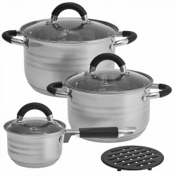 Набор посуды Webber BE-636/6 6 пр. (серебристый)