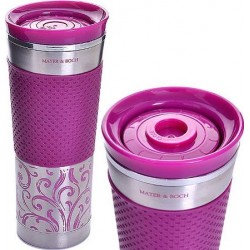 Термокружка MAYER BOCH 30540 0.42 л (серебристый/фуксия)