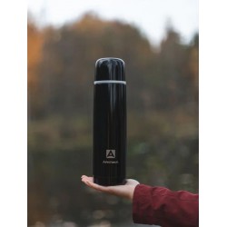 Классический термос Арктика 102-1000 1 л (черный/белый)