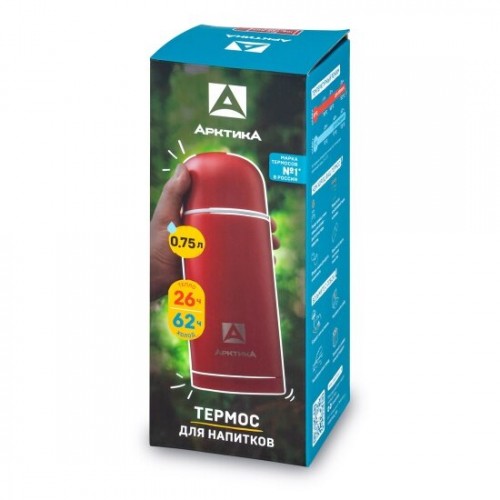 Классический термос Арктика 105-750 0.75 л (текстурный красный) 2
