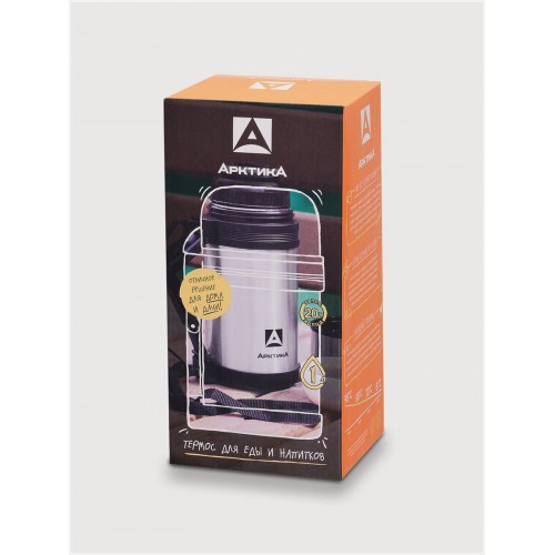 Классический термос Арктика 201-1000 1 л (серебристый/черный) 7